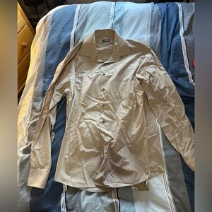 Van Heusen Men's Beige Dress Shirt 16-16.5x34/35.